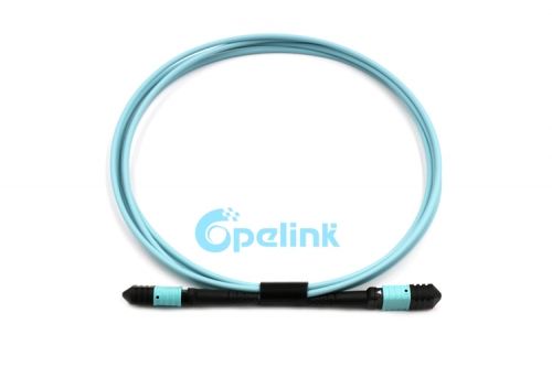 MPO/MTP Trunk Cable: 12 Fibers Round Fiber Cable Multimode OM3 Fiber Optic Patch Cord