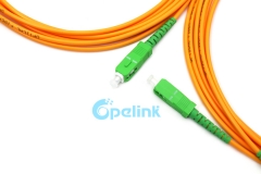 SC/APC-SC/APC 3.0mm SM Simplex 9/125 Fiber Optic Patch Cord