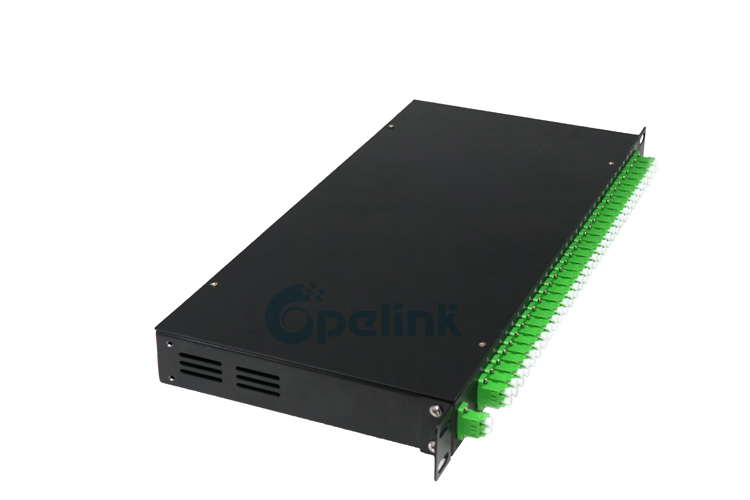 Rack-mounted plc fiber optic splitter