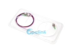 Divisor óptico FBT: divisor de acoplador óptico 1x2, tubo de aço FC/APC de 0,9mm, modo único
