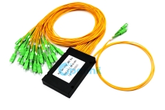 Divisor PLC de fibra óptica 2X32, divisor PLC de fibra SC/APC de 2.0mm, pacote de caixa de plástico