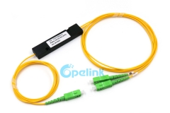 Divisor FBT de fibra óptica 1x2, acoplador FBT CAJA ABS SC / APC de 2,0 mm