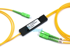 Acoplador FBT SC / APC 1X2 de 3.0 mm, divisor FBT de alta confiabilidad y estabilidad con empaque de CAJA ABS