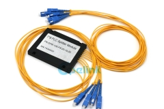 Divisor óptico 1X8, Divisor PLC de fibra óptica SC / PC, Paquete de caja de plástico ABS