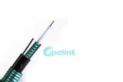 2-24cores GYXTW53 Cabo de fibra óptica para exterior, cabo de fibra óptica de tubo solto central de dupla blindagem com blindagem dupla
