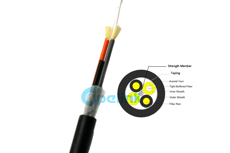 Duplex Round Far Transmission Optical Fiber Cable for FTTA/RRH Base Cabling