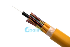 Cable de distribución de fibra óptica para subunidades, cableado interior multifibra Cable de fibra óptica, hasta 144 núcleos Cable de fibra monomodo multiusos