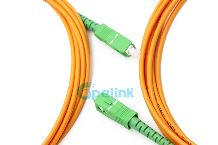 SC/APC - SC/APC Fiber Optic Patch Cord, 3mm simplex singlemode LSZH, yellow color