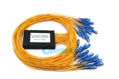 Divisor ótico 1X32, excelente uniformidade Divisor de fibra ótica, divisor PLC de fibra multifuncional com caixa de ABS Embalagem