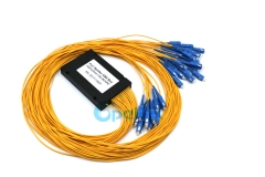 Divisor óptico 1X32, divisor de fibra óptica de excelente uniformidad, divisor PLC de fibra multiusos con embalaje de caja de ABS