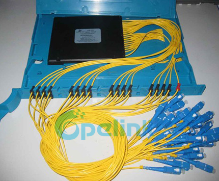Tipo de bandeja de fibra óptica plc divisor