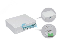Caixa de distribuição de tomada de parede de fibra óptica de 4 portas, Patchcord de distribuição de fibra compatível SC / APC-SC / APC