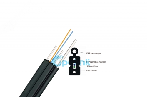 5,2 mm x 2,0 mm FTTH ADSS Monomodo G.657A2 Fibra, cabo aéreo tipo arco