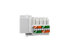 CAT6A Unshielded Toolless Keystone Jack, ABS plastic, Multiple colors available