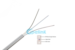 Cabo de fibra óptica FTTH, cabo de fibra óptica de aço trançado tipo GJXFH, cabo de fibra óptica FTTX econômico
