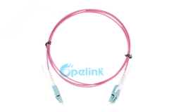 LC LC Duplex Multimode OM4 Fiber Optic Patch Cord with Push Pull Tabs