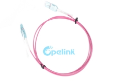 LC LC Duplex Multimode OM4 Fiber Optic Patch Cord with Push Pull Tabs