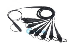 Terminal de divisor flexible 1x8 PLC, Mini FST con conector impermeable endurecido