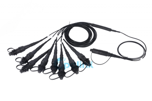 1x8 PLC Flexible Splitter Terminal, Mini FST with Hardened waterproof H-Connector in-line Receptacle