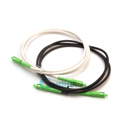 SC APC para SC APC Simplex Cordo de patch de fibra exterior, G.657A2, jaqueta preta PVC-OFNR de 5 mm
