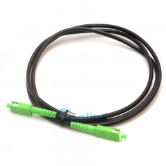 SC APC para SC APC Simplex Cordo de patch de fibra exterior, G.657A2, jaqueta preta PVC-OFNR de 5 mm