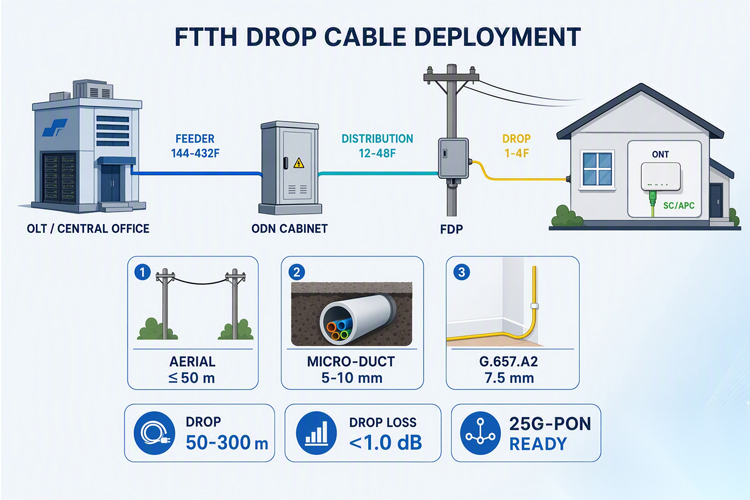 FTTH Drop Cable: The Ultimate Guide for Fiber to the Home Deployment