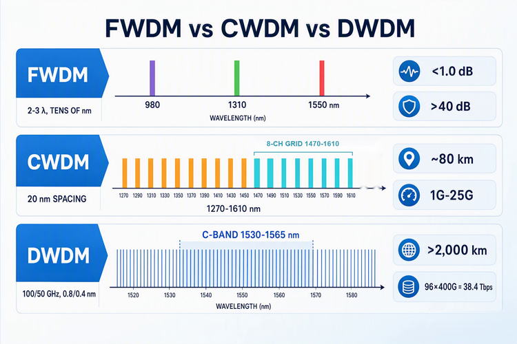FWDM cwdm dwdm
