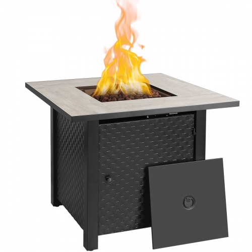 Fire Pit Table, FTCB770 thermomate 30 Inch Gas , 50,000 BTU Outdoor Pit Table for Outside Patio ETL Certified