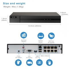 Anpviz 8CH 4K PoE NVR (1080p/3MP/4MP/5MP/6MP/8MP/4K) POE Network Video