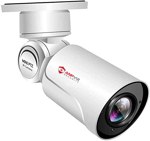 Anpviz 5MP HD Outdoor POE PTZ IP Camera with Audio, 2592x1944P Super HD, 180° Pan 55° Tilt 4X 2.8-12mm Motorized Lens, Onvif, Waterproof Night Vision 130FT, Hikvision/Dahua Compatible(IPC-K35504-S)