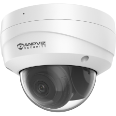 (HK Series) Anpviz 5MP POE IP Security Dome Camera Indoor Outdoor, Wide Angle 2.8mm, 98ft, IP67 Weatherproof Onvif Compliant, White