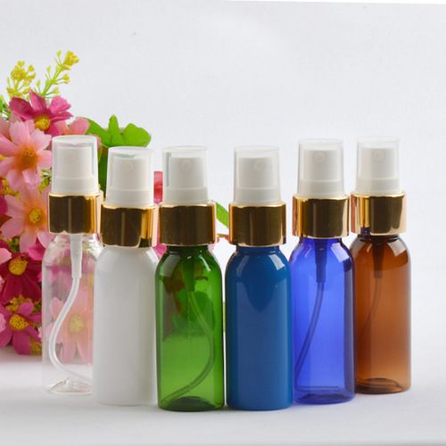 Plastic Bottle With Gold Spray Pump