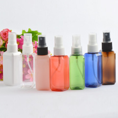 50ml PET square shape bottle round plastic bottle with lotion pump manufacture