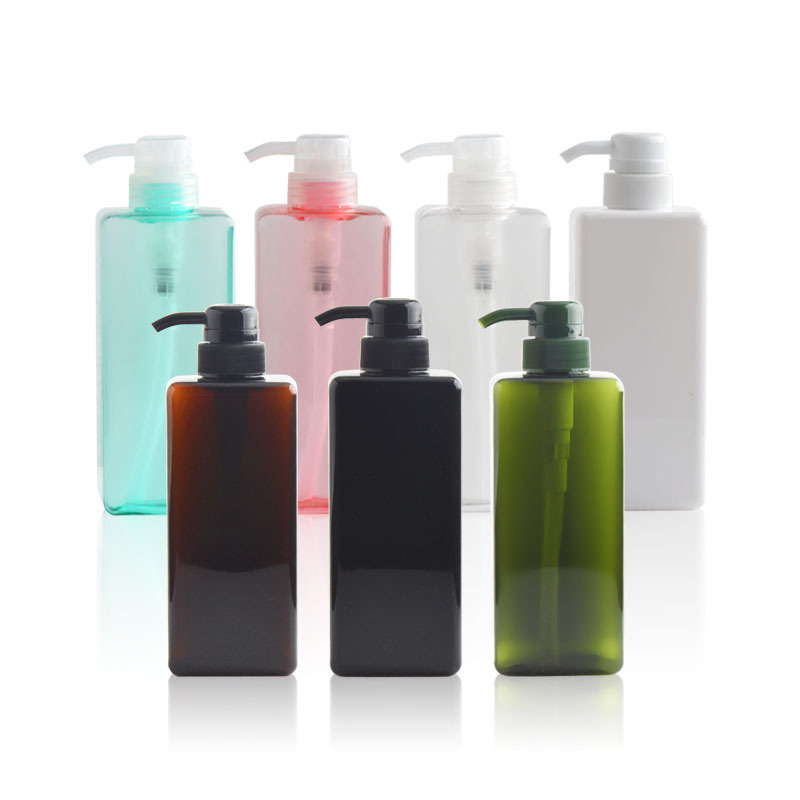 Square Shaped PETG Pump Refillable Bottle Bath Lotion Shampoo Container Portable Living and Travel Essential Supplies