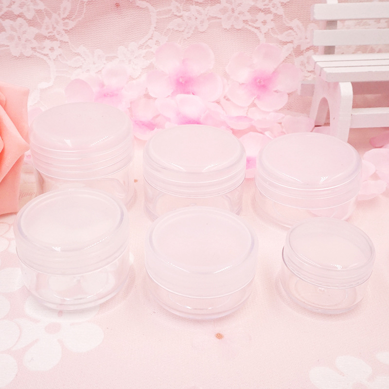Clear Small Empty Cosmetic Refillable Bottles Plastic Eyeshadow Makeup Face Cream Jar Pot Container Bottle