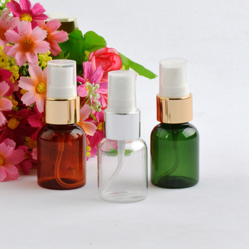 Plastic Bottle With Gold Spray Pump