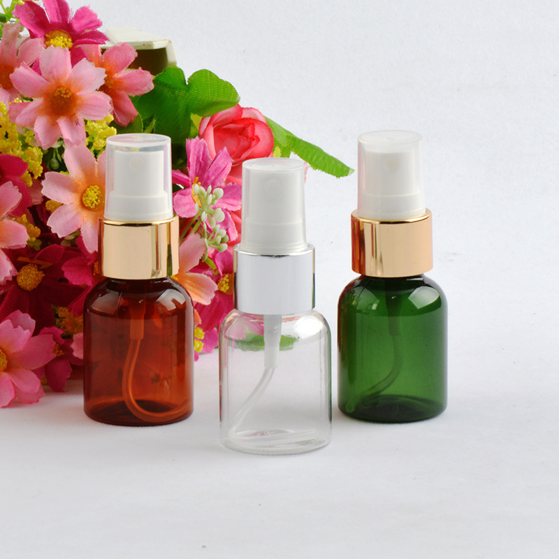 Plastic Bottle With Gold Spray Pump