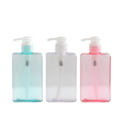 280ml Lotion Bottle Square Petg Press Plastic Bottle Shampoo Face Wash Bottle