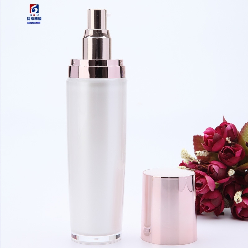 Pink Mirror Acrylic Set Bottle 15/30/50/100ML Lotion Pump Bottle,Classic 15/30/50G Acrylic Cream Jar