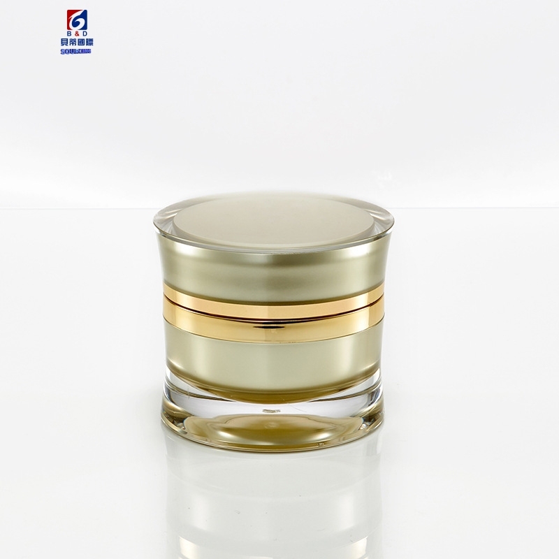 Gold Collect Waist Acrylic Set Bottle 120ML Lotion Pump Bottle,Classic 30/50G Acrylic Cream Jar