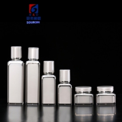 Square Acrylic Set Bottles 100ml Lotion Bottle, 30/50G Cream Bottles