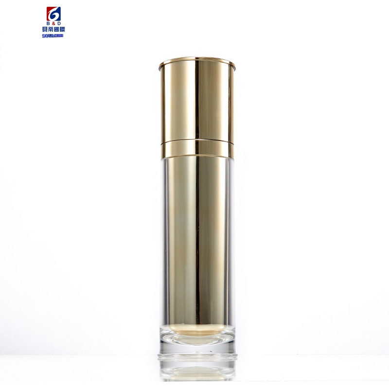 Light Gold Acrylic Set Bottle 30/50/80ml Lotion Pump Bottle,Classic 20/30/50G Acrylic Cream Jar