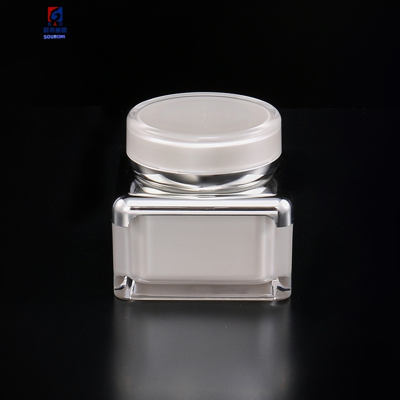 Square Acrylic Set Bottles 100ml Lotion Bottle, 30/50G Cream Bottles