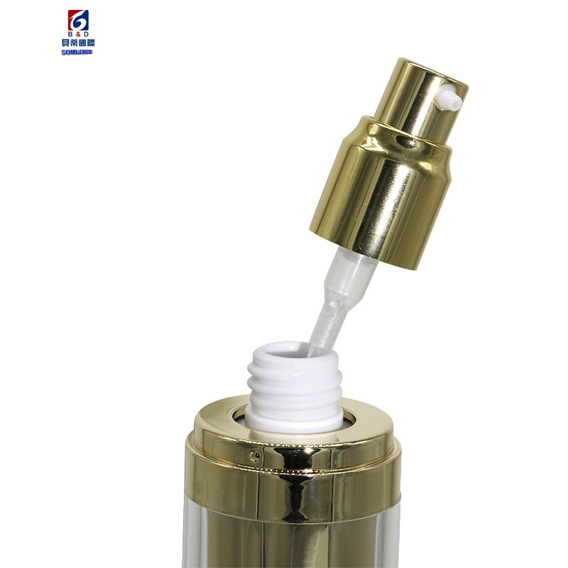 Light Gold Acrylic Set Bottle 30/50/80ml Lotion Pump Bottle,Classic 20/30/50G Acrylic Cream Jar