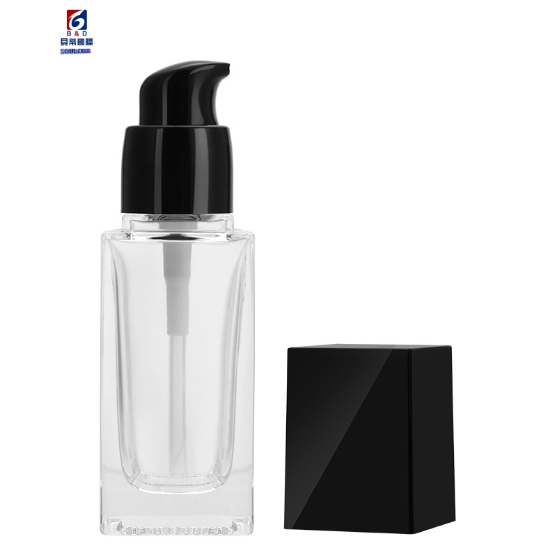 30ml Square Glass Foundation Bottle