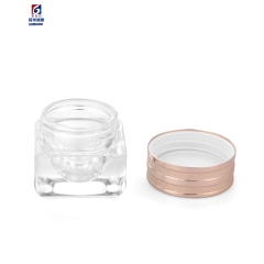 15G Glass Square Clear  Cream Jar