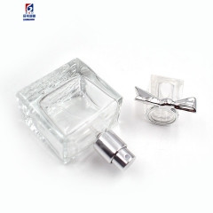 30ML Square Glass Perfume Bottle With A Bowknot