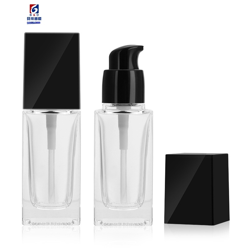 30ml Square Glass Foundation Bottle