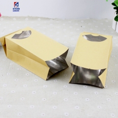 Fan-shaped windowed kraft paper organ bag thickened food packaging bag flower tea sealing bag in sealing bag