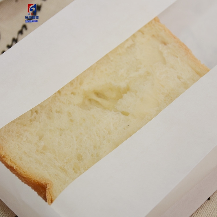 Toast packaging bag transparent open window kraft paper bag bread biscuit pastry baking bag